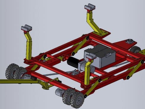 APplastic ST5 self-propelled hydraulic helicopter tug